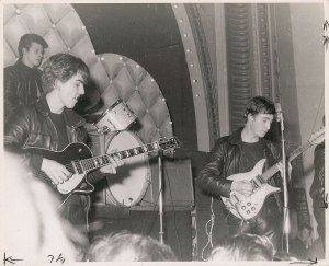 The Beatles in concert at the Tower Ballroom on November 10, 1961.  From the San Francisco Examiner archives.